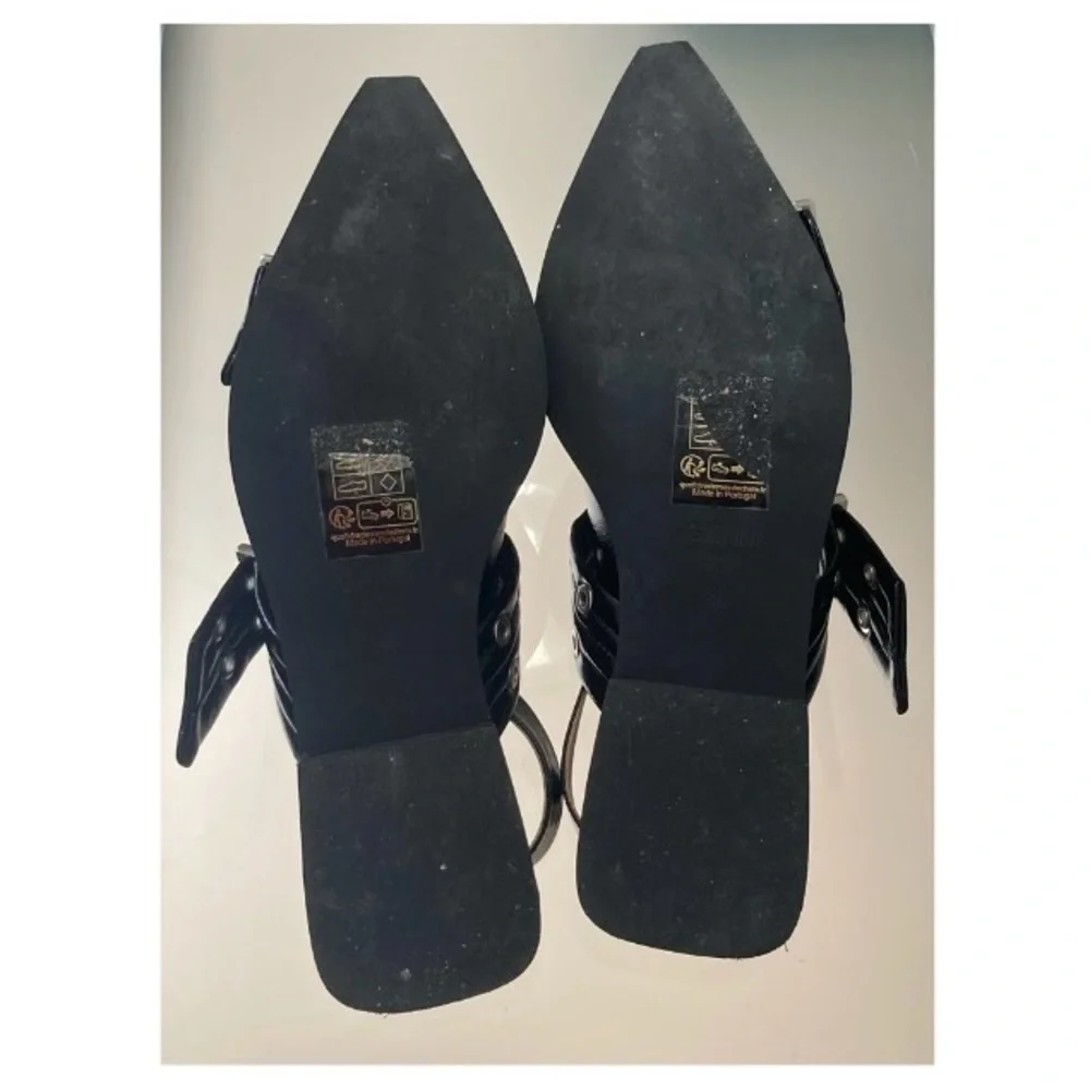 GANNI š¤ Chunky Buckle Slingback Ballerina Flats - Picture 13 of 16